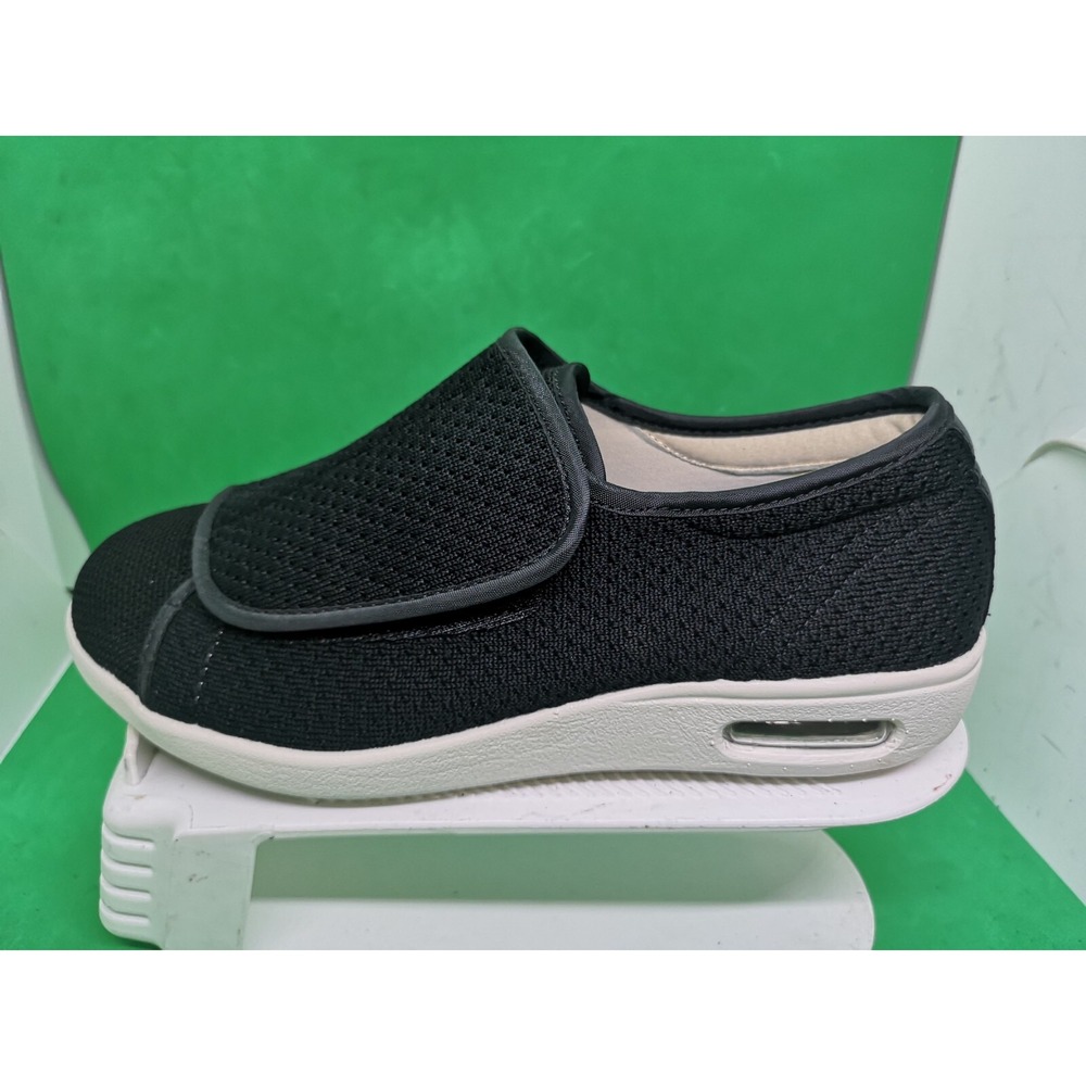 Youyun Unisex Black Diabetic Foot Walking Shoes Women's 8 Men's 7